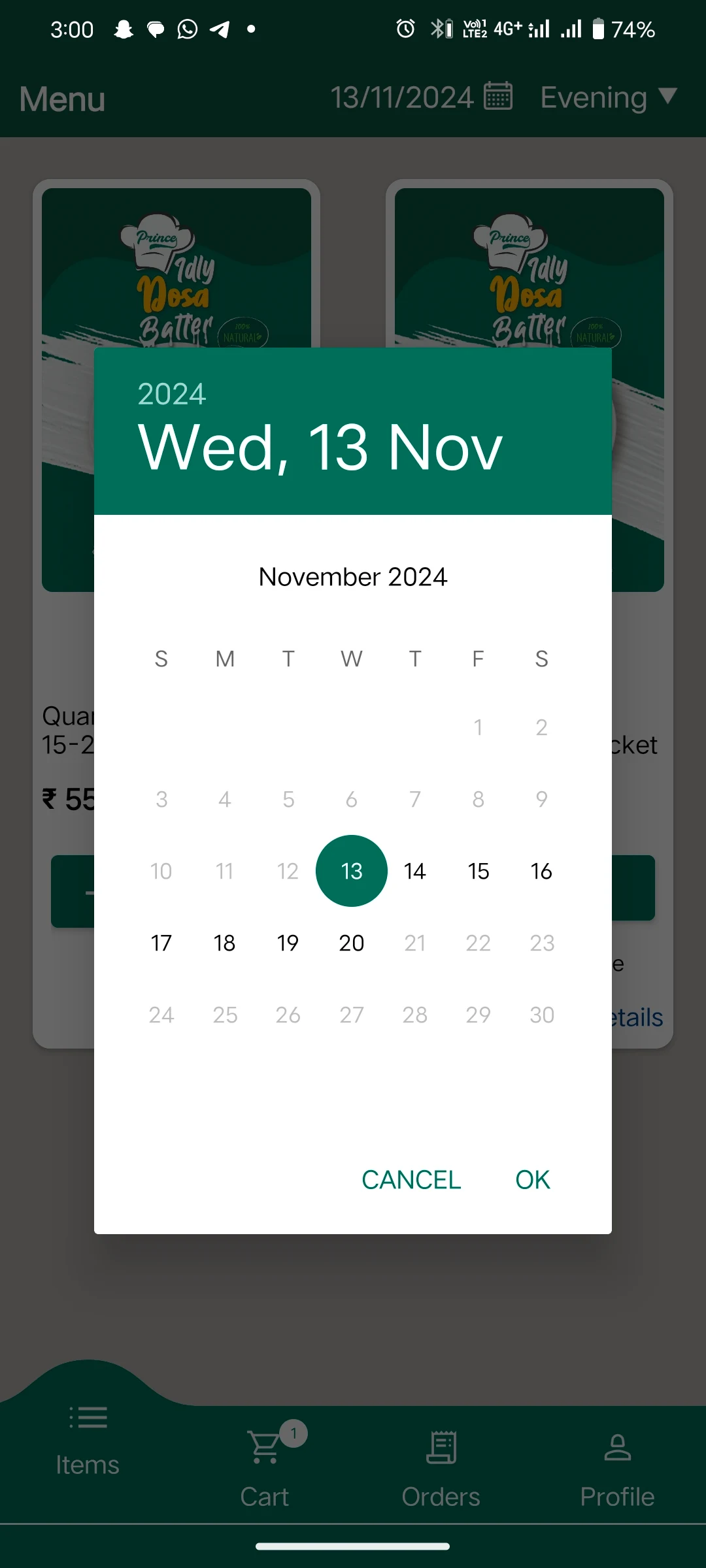 Smart Customer – Slot-Based Multi-Cart Food Ordering App screenshot 3