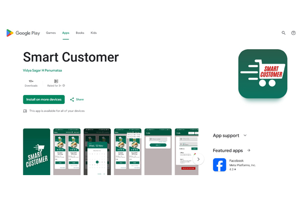 Smart Customer – Slot-Based Multi-Cart Food Ordering App